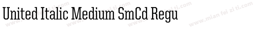 United Italic Medium SmCd Regular字体转换